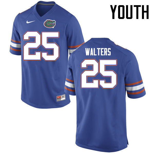 Youth Florida Gators #25 Brady Walters College Football Jerseys Sale-Blue